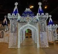 Customized Giant Commercial Street Christmas Decoration 3D Castle Motif Lights for Park Lighting Carnival