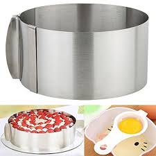 Cake Ring Set 6 To 12 Inch Adjustable Retractable Stainless Steel Ankoow Circle Round Mousse Tiramisu Mold With 1pcs Eg Cake Slicer Baking Molds Cake Pan Sizes
