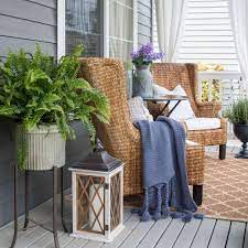 Use exterior house trim and colors to accentuate your porch. Small Front Porch Ideas