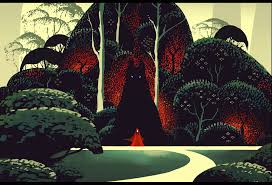 Want to discover art related to little_red_riding_hood? Wallpaper Digital Art Fantasy Art Little Red Riding Hood Wolf Fairy Tale Children Nature Trees Creepy Silhouette Eyes Mahea Rodrigues 1800x1223 Kasqay 1187050 Hd Wallpapers Wallhere