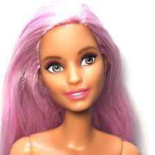 Nude Barbie Career Pop Star Purple Hair Neysa Brown Eyes FXN98 Doll For  OOAK