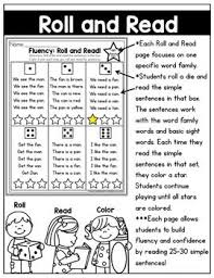 Cvc Fluency Roll And Read Cvc Word Families Word Families Cvc Fluency