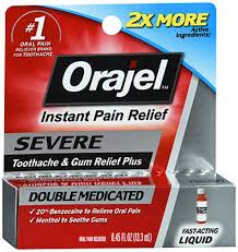 10 oragel instant relief for teething pain, longer lasting cherry flavor.33oz. Orajel Maximum Strength Toothache Pain Relief Liquid 45 Oz The Online Drugstore C