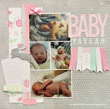 Baby Girl Scrapbook Layout Pebbles Inc Baby Girl Scrapbook Scrapbooking Layouts Baby Baby Scrapbook Pages
