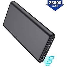 Pxwaxpy Powerbank Externer Akku 25800mah Neu Kompakt Lcd Digitalanzeige Hohe Kapazitat Akkupack Mit 2 Output Usb Schnellladung Externe Mit Bildern Usb Handy Fahrrad Design