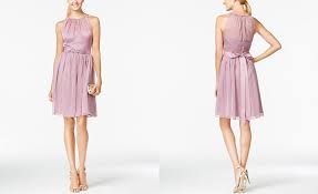 Adrianna Papell Belted Chiffon Halter Dress Dresses Women Macy S Chiffon Halter Dress Latest Bridesmaid Dresses Dresses