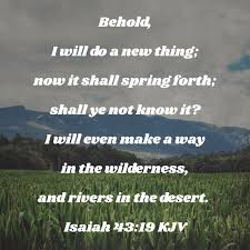 Isaiah 43 19 Kjv Rivers In The Desert Trust God Isaiah 43 19