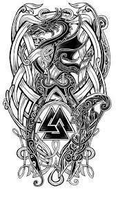 Celtic Knot Compound Celtic Knot Animal Dragon Black White Knot Contrast Viking Tattoo Sleeve Traditional Viking Tattoos Viking Tattoo Symbol