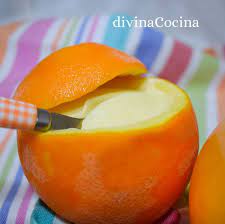 Receta De Naranja Helada Divina Cocina Recetas Con Naranjas Postres Con Frutas Postres Con Naranja