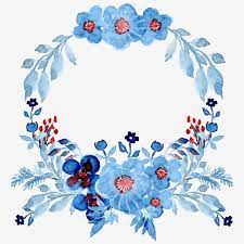 Blue Watercolor Floral Wreath Blue Clipart Watercolor Floral Png And Vector With Transparent Background For Free Download In 2021 Floral Wreath Watercolor Blue Watercolor Floral Floral Watercolor