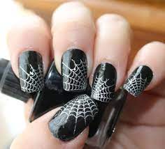 Blood splatter easy nail art. 50 Most Beautiful Spider Web Halloween Nail Art Designs