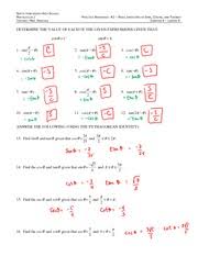 You might like to read about trigonometry first! Trig Identities Ws 2 Ans Key North Hunterdon High School Precalculus I Teacher Mrs Parziale Practice Worksheet 2 Basic Identities Of Sine Cosine And Course Hero