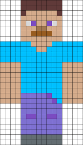 Steve was a passive mob. Steve From Minecraft Kandi Pattern Minecraft Beads Minecraft Perler Minecraft Quilt
