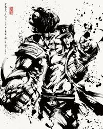 空条承太郎 スタープラチナ スタープラチナ 白黒の壁紙 ジョジョ かっこいい