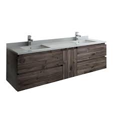 Shop allmodern for modern and contemporary bathroom vanities to match your style and budget. Fresca Formosa 70 In W Modern Double Wall Hung Vanity Cabinet Only In Warm Gray Fcb31 301230aca The Home Depot