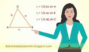Perhatikan gambar segitiga berikut, jika diketahui panjang sisi bc = 3 cm dan besar sudut a=30° dari informasi tersebut untuk mencari panjang ab maka yang sesuai adalah dengan. Luas Segitiga Jika Diketahui Dua Sisi Satu Sudut