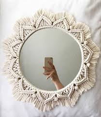 Bohemian macrame wall hanging diy pinterest bathroom mirror. Bohemian Style Handmade Macrame Wall Hanging For Wall Festive Etsy In 2021 Macrame Design Macrame Mirror Macrame Ideas