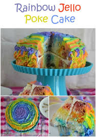 Refrigerate until set but not firm, about 20 minutes. Rainbow Jello Poke Cake Flour On My Face