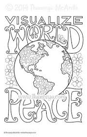 Visualize World Peace Coloring Page By Thaneeya Mcardle Coloriage Paix