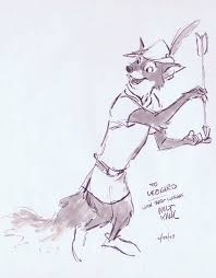 Milt Kahl S Robin Hood Disney Skizzen Disney Zeichnen Cartoon Zeichnungen