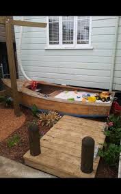 Boat Sandpit Of Boat Playbox Backyard Play Outdoor Play Areas Backyard For Kids