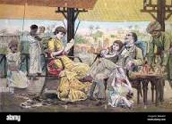 BRITISH INDIA An English family enjoy the comforts of the British Empire Stock Photo - Alamy