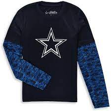 Dallas Cowboys Youth Navy Dallas Cowboys Athos Camo Layered Long Sleeve T Shirt Walmart Com Walmart Com