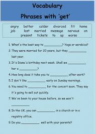 Phrases With Get Interactive Worksheet In 2020 Phrase Interactive Worksheets