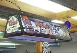 I have had the light since i was about 15, it works, just not my taste anymore. Coors Light Official Sponsor Of Nascar Billiard Table Light On Popscreen