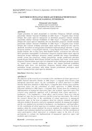 Serta mampu melakukan penelitian dan pengembangan untuk kualitas pendidikan. Pdf Kontribusi Pengawas Sekolah Terhadap Pemenuhan Standar Nasional Pendidikan Di Sma Negeri 1 Unggulan Kota Ternate