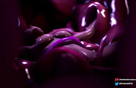 Alluring 3D hottie D.Va lets tentacles fill up her body with cum