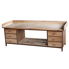 Large Wood And Metal Baker S Table From A Commercial Bakery In Belgium The Table Has 6 Heavy Drawers With A Bakers Table Retro Kitchen Decor Vintage Cupboard