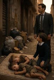 Una niña dormitaba en un contenedor de basura cuando un hombre rico se le acercó... y lo que descubrió lo conmovió profundamente😢 Igor, un multimillonario acostumbrado al lujo y al poder, regresaba