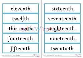 Thousands of parents and educators are turning to the kids' learning app that makes real learning truly fun. Ordinal Numbers Word Cards 11 20