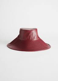 Faux Leather Wide Brim Bucket Hat Leather Bucket Hat Faux Leather Bucket Hat