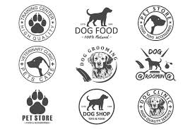 Dog Logo And Icons For Dog Club Grooming Shop Training Veterinary Club Dog Groomingshop Dog Logo Design Dog Club Dog Walking Logo