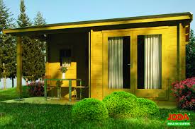 Blockhausbohlenhaus Ein Entspannend Helles Gartenhaus Das Grondal Sorgt Mit Viel Tageslicht Einfall Und Seiner Uberdacht Gartenhaus Haus Uberdachte Terrasse
