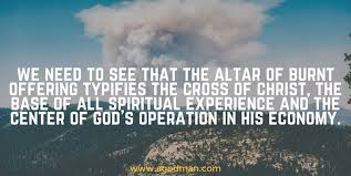 You shall make all its utensils of bronze. The Altar Of Burnt Offering Typifies The Cross Of Christ