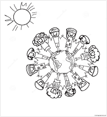 It has endless bright colors and 24 beautiful. Earth Kids Doodle Coloring Page Free Coloring Pages Online