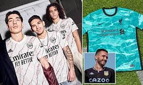 Manchester united's new home kit is inspired by the club's crest, utilising gold and black lines on the famous red jersey. Premier League Kits 2020 21 Man United Arsenal Chelsea Liverpool And The Rest Daily Mail Online