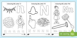 Here are some free printable letter n coloring pages in vector format for kids to color and learn. Letter N Coloring Pages