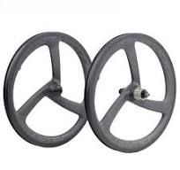 Carbon 3/7 Speed Wheels 16inch 349 Rim Brake for Folding Bike Tri Spoke  Wheelset