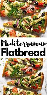 Easy Mediterranean Flatbread Pizza Recipe Mediterranean Diet Recipes Dinners Easy Mediterranean Diet Recipes Easy Vegetarian Dinner