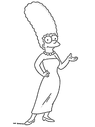 Now enjoy this coloring and the simpsons navidad. Marge Simpson Coloring Page 1001coloring Com