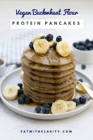 Fluffy Vegan Buckwheat Pancakes Gf Eat With Clarity Recipe Buckwheat Pancakes Delicious Vegan Recipes Gluten Free Recipes For Breakfast