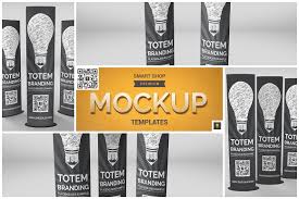 Elliptical Totem Display Mockup Display Mockup Mockup Totem