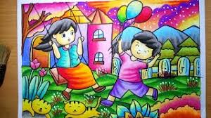 Koleksi mewarnakan gambar muslim dan muslimah azhan co. Menggambar Dan Mewarnai Pemandangan Taman How To Draw Garden Scenery Mewarnai Gradasi Crayon Youtube