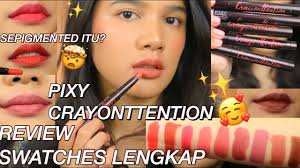 Pixy Crayonttention Review Dan Swatches Lengkap Lip Crayon Baru Youtube