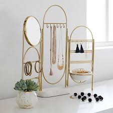 Black And Gold Jewelry Stand Marble And Gold Jewelry Holder Screen Jewelry Holder Jewellery Storage Precious Jewelry