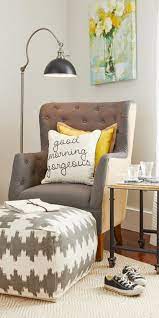 Their unique shape allows them to fit narrower spaces in your home. The 6 Items To Create A Reading Nook You Ll Love Tufted Chair Complimentary Pillow Pouf Reading Lamp Side Table And Wall Art All Th Home Decor Home Room